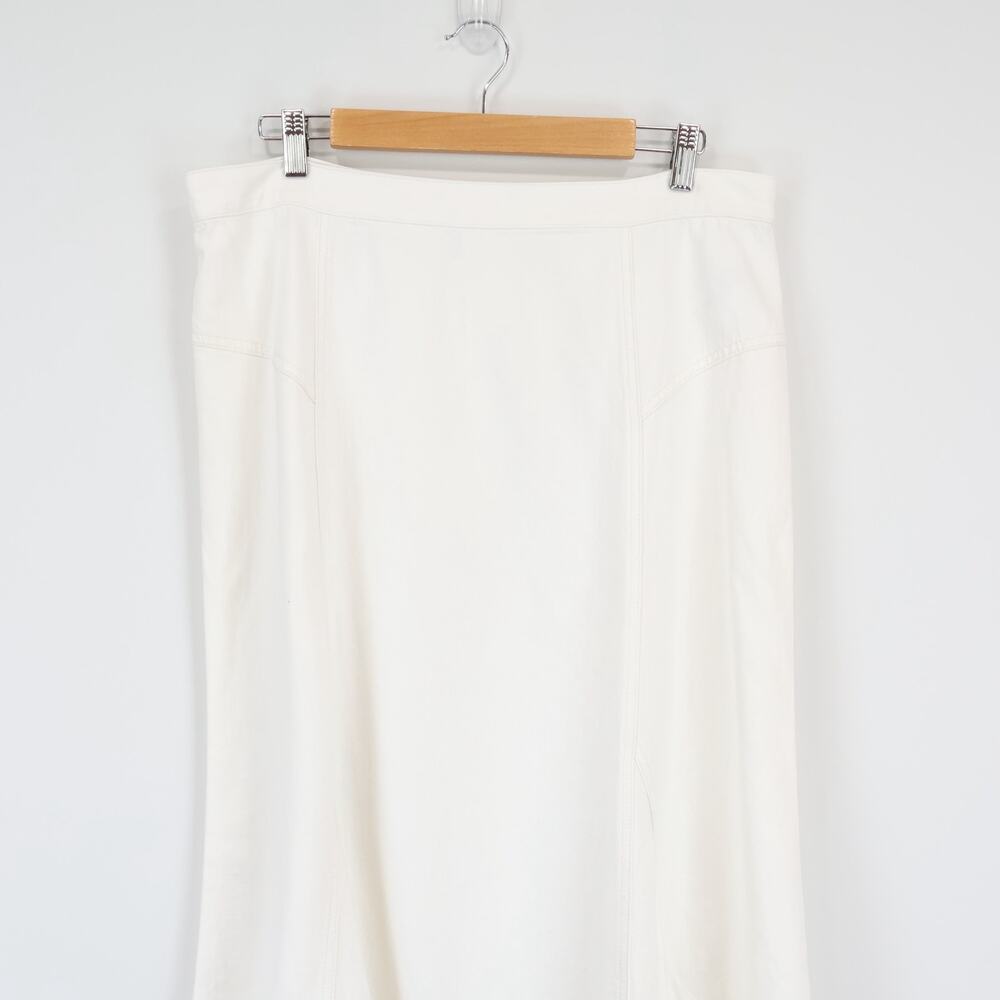 Madewell White Midi A-Line Skirt - Picture 3 of 9